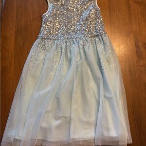 Disney Silver and Light Blue Formal Kids Dress